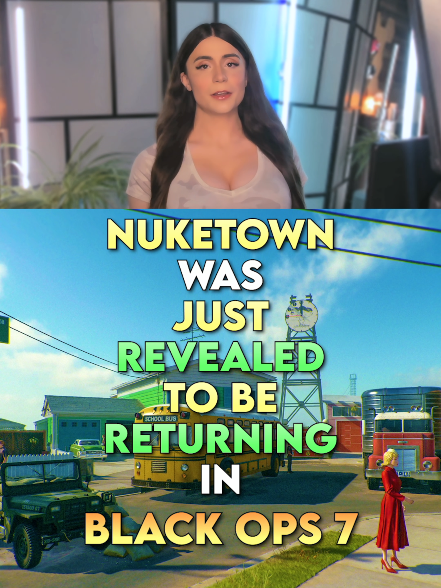 Nuketown Was Just Revealed To Be Returning in Call of Duty Black Ops 7 as a Remake Map at today's COD NEXT 2025 Event for BO7 #BlackOps7 #CODNEXT #COD #CallofDutyBlackOps7 #BO7 #GamerGirl