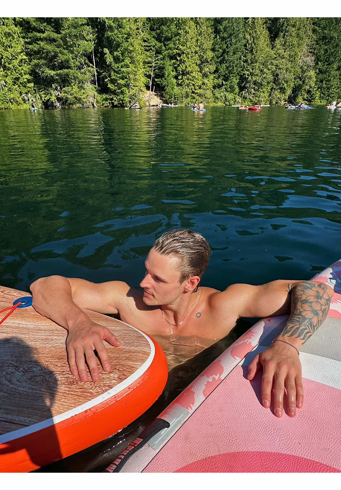 I call it float training  . . . . . . . . . #gym #lakeday #workout #Fitness #happy