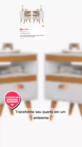 Kit com 2 mesas de cabeceiras para quarto cama Luxo várias cores envio imediato #tiktokshop #tiktok #kit #2 #mesas @LOJA SHOP 
