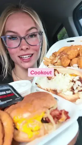 COOKOUT MUKBANG!! 🍔🍔 Thank you @Jas & Kam Food Reviews for the order 🫶🏻🔥🔥  #mukbang #cookout #burger #hotdog #jillyeats 