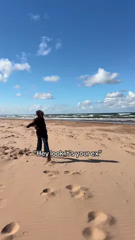 It’s hard to run in Uggs on the sand #trending #ex #foryou