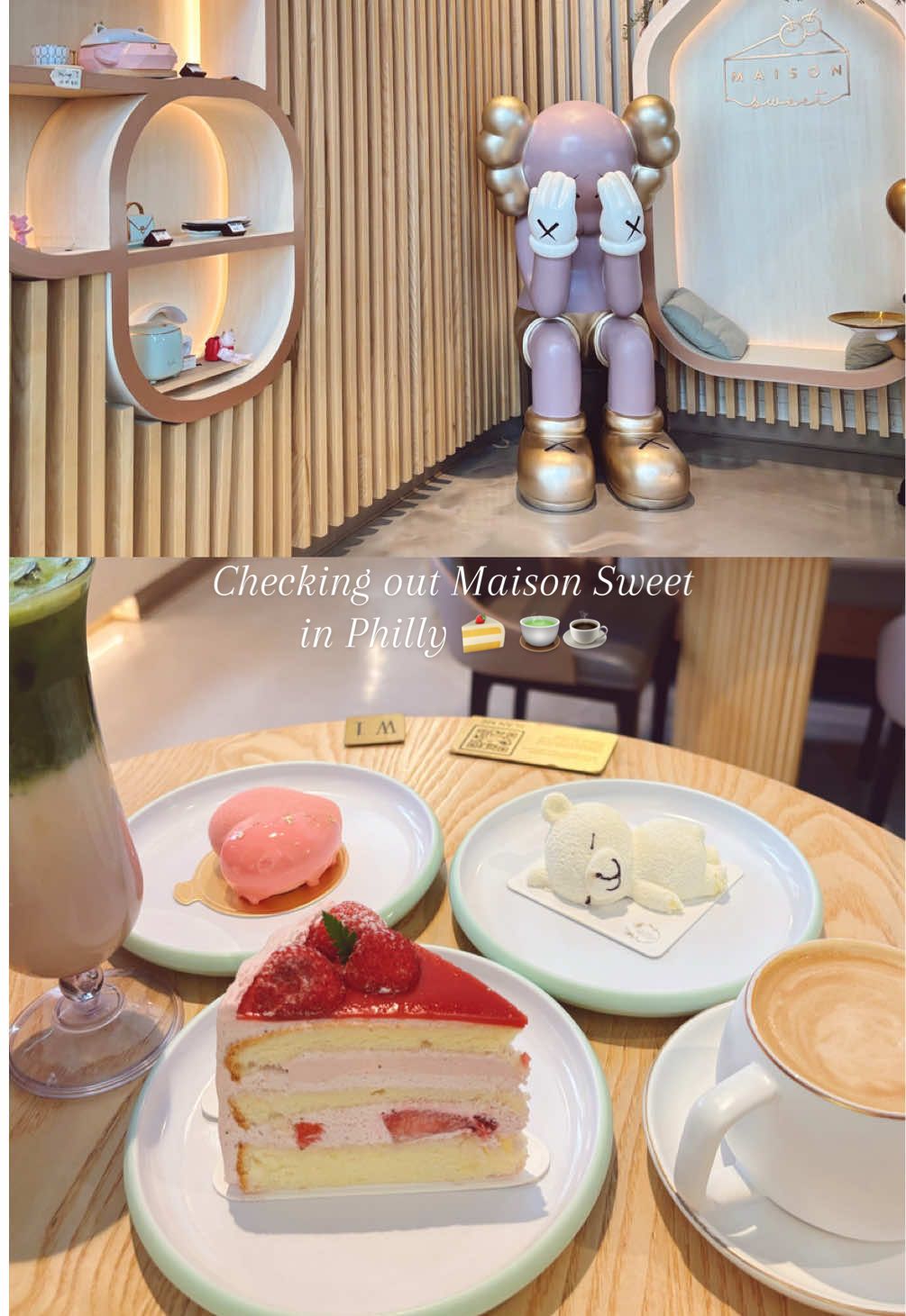 ☕️🍰 #maisonsweet #phillycafe #fyp #foryou 