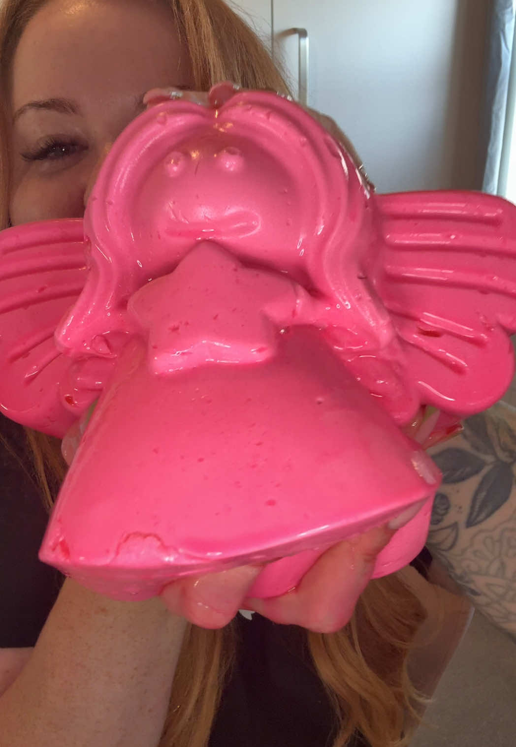 Just a girl and her 2kg giant snow fairy shower jelly #giantshowerjelly #snowfairy #snowfairylush #lushcosmestics 