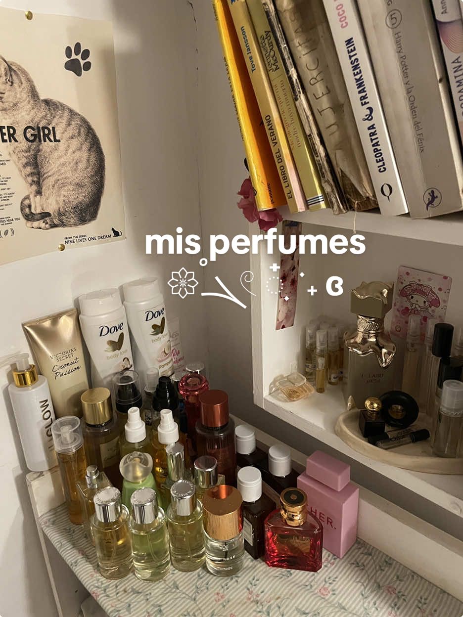 Mi coleccion de perfumes<3 Y cosas para perfumar y oler rico! (Body splash,cremas,perfumes textiles,decants,miniperfumes) 𑁍ࠬܓ𓏲 ๋࣭  ࣪ ˖ ɞ #perfumetiktok #coleccion #perfume #decantsdeperfumes #olerrico 