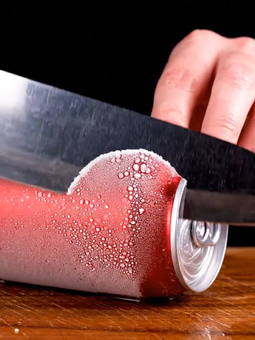 Slicing through a cherry soda!🤤🍒 #fy #asmr #satisfying #viral #tiktok 