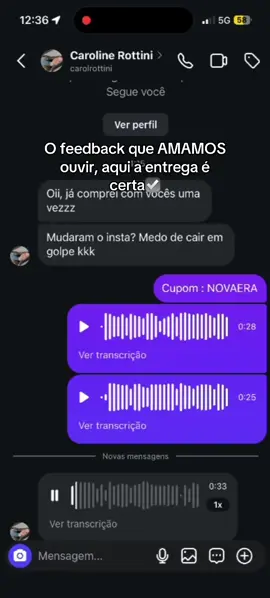 Qualidade, entrega rápida e confiança! É o que prezamos sempre por aqui ✅