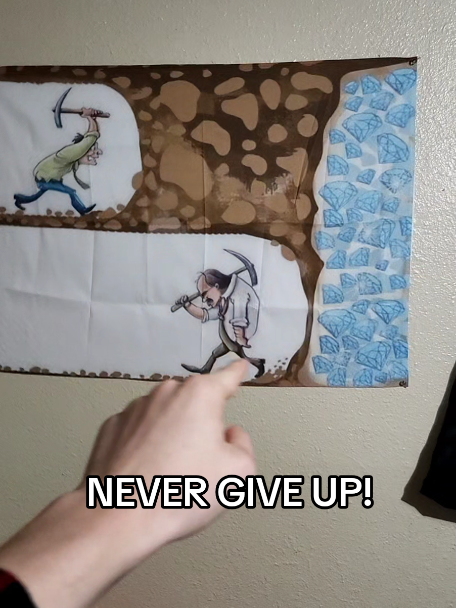 He was so close to getting the diamonds but he gave up 💎⛏️😔 #nevergiveup #tapestry #memeart #tiktokshop 