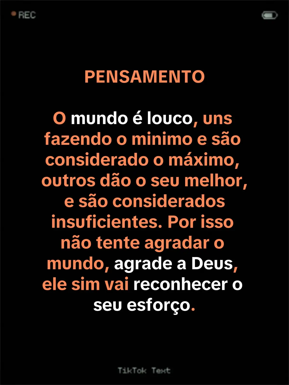 Agrade a Deus, ele sim vai reconhecer o seu esforço.#reflexao #frases #viralizarnotiktok #crescernotiktok #viral_video 