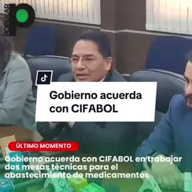 Gobierno acuerda con CIFABOL en trabajar dos mesas técnicas para el abastecimiento de medicamentos Tras sostener una reunión entre CIFABOL, ASPROFAR y autoridades de la ASUSS, el Viceministro de Defensa de los Derechos del Usuario y Consumidor, Jorge Silva, anunció que se estableció trabajar en dos mesas técnicas para los precios referenciales de los medicamentos; acceder a $us 408 millones de dólares anuales para importación de medicamentos y materia prima y frenar consumo de productos farmacéuticos ilícitos, con el objetivo de evitar un posible desabastecimiento en las farmacias y centros de salud. #ElPopular #ElPopularBolivia #PopBolivia #PopNews #Bolivia    