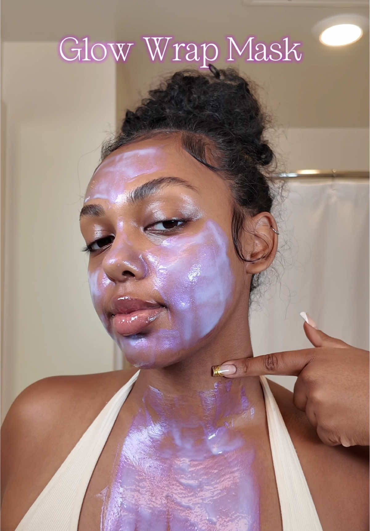 Such a fun glowy mask 💜@Celladix.US #celladix #collagenmask 