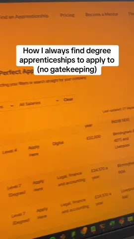 How I easily apply to degree apprenticeships with this website made by apprentices #fyp #gatekeep #apprenticeshipmentoring #degreeapprenticeship #apprenticeship 