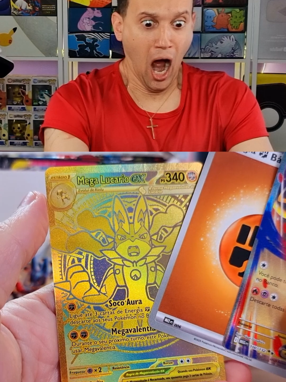Tirei o Lucario Gold o mais raro da história de cartas Pokemon #pokemon #pokemontcg #capitaohunter #pokemoncards #pokemontiktok 