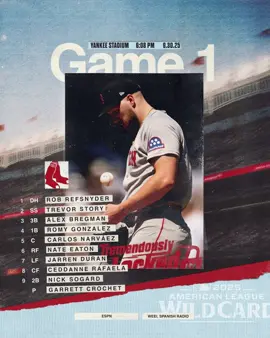 Red Sox starting lineup 9/30/25 Boston Red Sox @ New York Yankees 2025 AL Wildcard Series Game 1 Yankee Stadium  New York, NY #redsox #yankees #mlbwildcard #yankeestadium  @Boston Red Sox @Yankees @MLB 