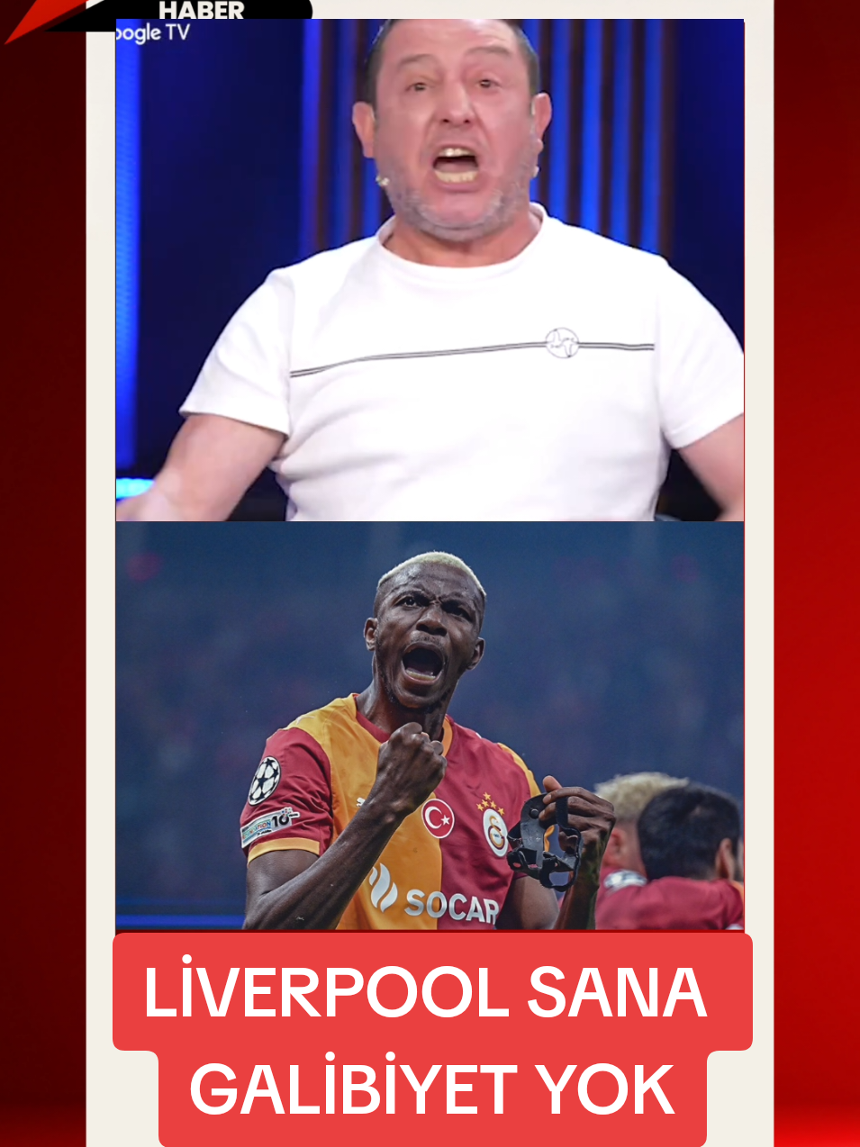 🗣️ Nihat Kahveci: “Liverpool, İstanbul sınırları içinde sana galibiyet yok herhangi bir Türk takımına karşı. Bugün Galatasaray da kazandı. İstersen 500 harca, istersen 1 milyar Euro harca, istersen 2 milyar Euro harca bugün yine YENDİK!” #galatasaray #liverpool #nihatkahveci #şampiyonlarligi #futbol 