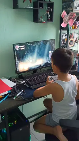 Mi hijo derrotando a la Moscabestia salvaje  #Silksong #hollowknightsilksong 