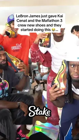 LeBron James just gave Kai Cenat and the Mafiathon 3 crew new shoes and they started doing this 😭… #lebronjames #kaicenat #mafiathon3 