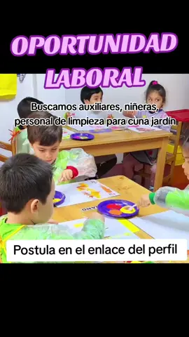 👶🌸 CUNA JARDÍN EN CRECIMIENTO 🌸👶 Estamos en busca de: 👩‍👧 Auxiliares de educación inicial 🍼 Niñeras 🧹 Personal de limpieza ✅ Con o sin experiencia ✅ Buen ambiente laboral ✅ Pagos puntuales ✅ Contratación inmediata 📲 información y postulación en el enlace del perfil #Empleo #Niñeras #Auxiliares #Limpieza #CunaJardín 