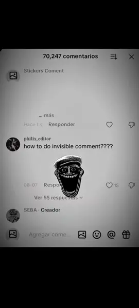 Blank Comment Tutorial ☠️ #trollface #Edit #tiktok #Viral #fyp 