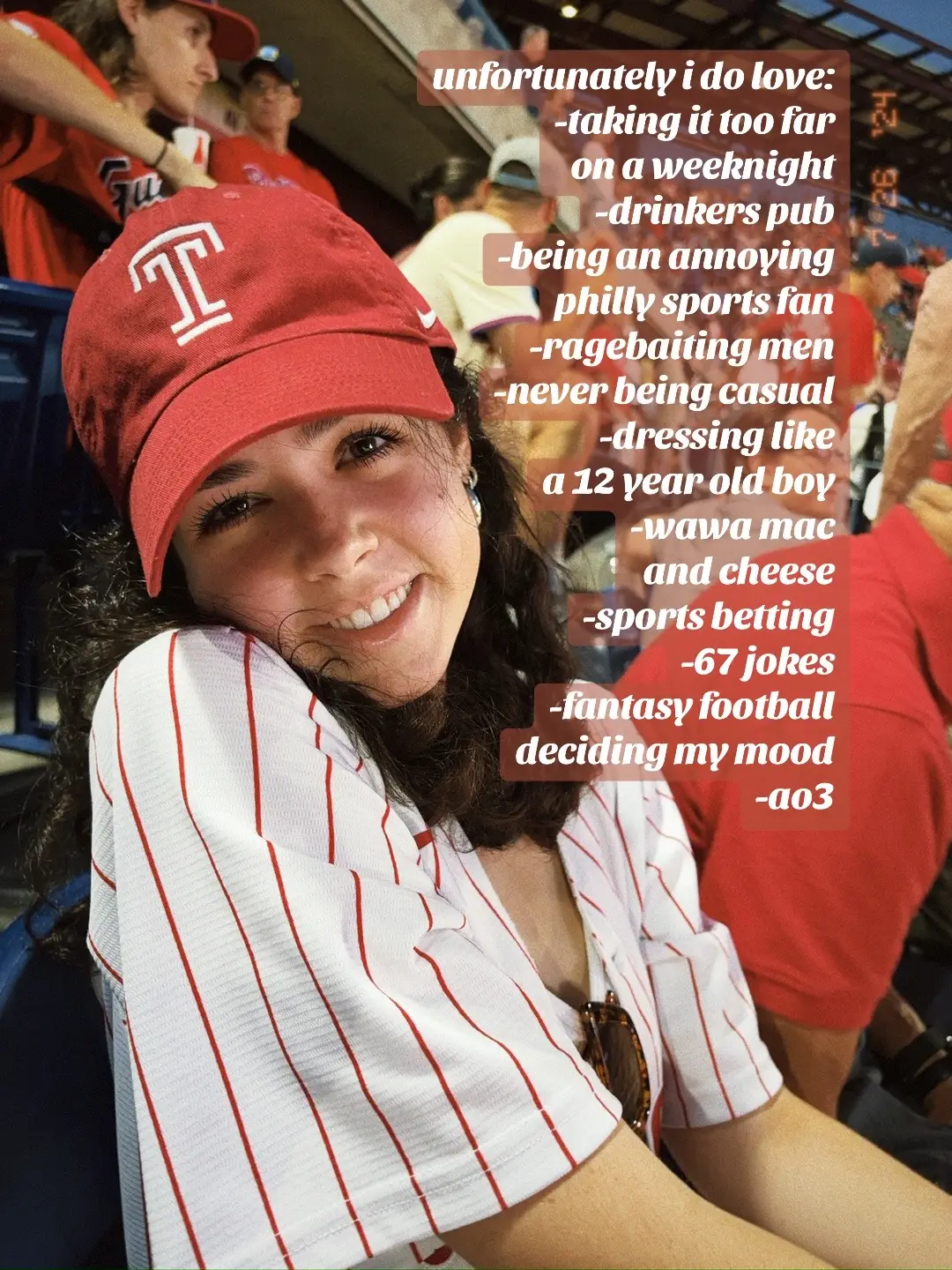 wow she’s so cool and so philly everyone whispers in unison #philly #fyp #redoctober #phillies #philadelphia 
