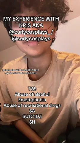 (repost, the original video was accidentally deleted) please don’t mind my appearance, its been a long week || apologies for the long video, but i feel like this needed to be said. this was a long time ago, but only now have i been able to open up to people about this. kris is a danger to the cosplay community, and does not deserve the platform he has been given.  (tags are being added to reach the cosplay community) #fyp #cosplayer #uk #ukcosplay 