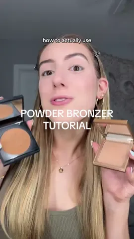How to use powder bronzer! An easy bronzer tutorial🥰 #makeuptutorial #bronzertutorial #beginnermakeup @YSL Beauty @Saie 