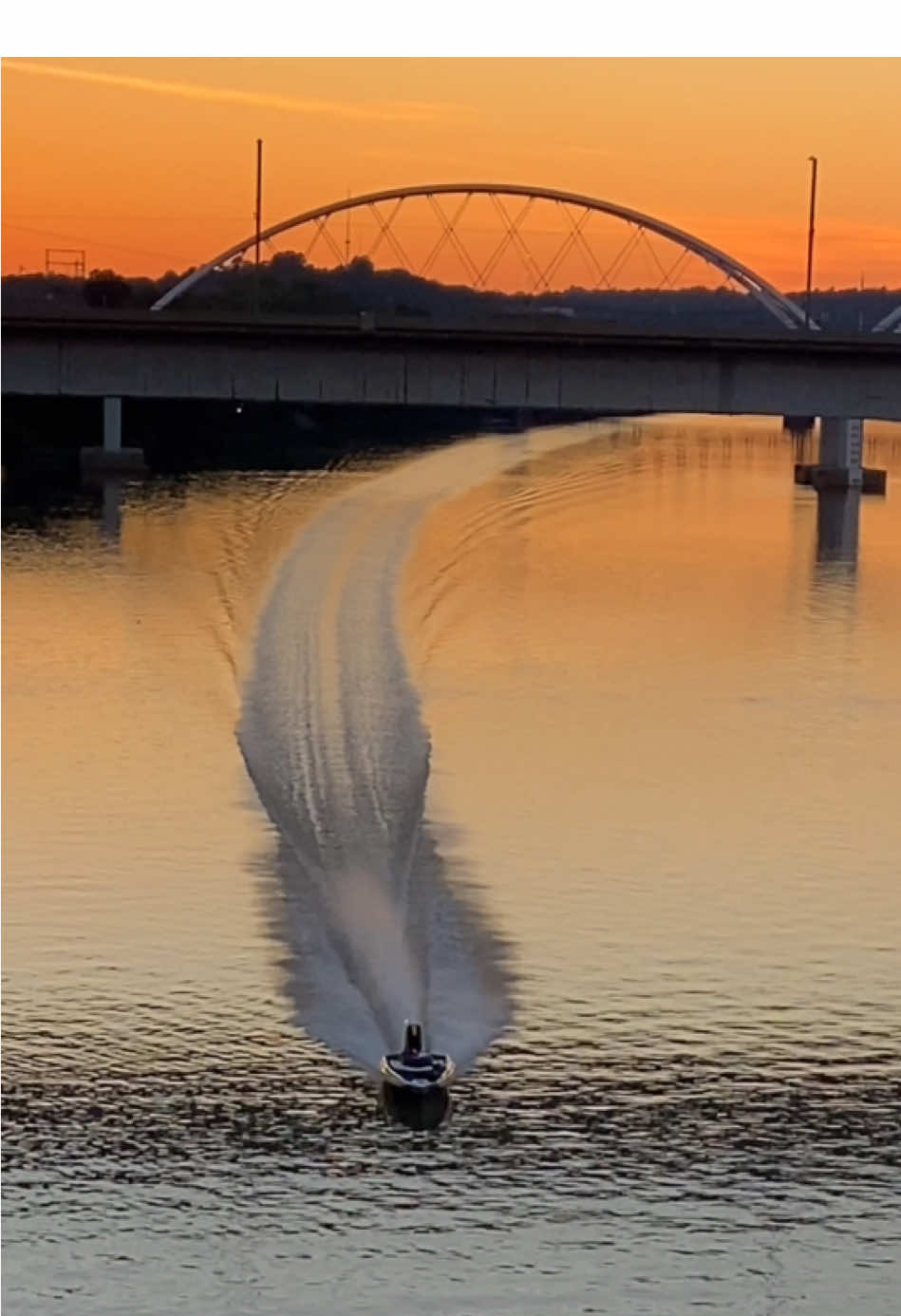 Not in orbit, yet #Arkansas #river #sunset #speedboat #surprise but it sure feels like it