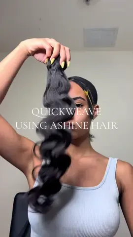 did someone say QUICK weave? 💇🏾‍♀️ #ashinehair #quickweave #flipoverquickweave #bodywave 