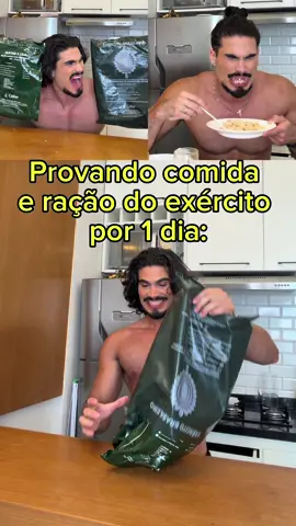 Provando a comida do exército brasileiro kkkkk a placa tectônica de arroz