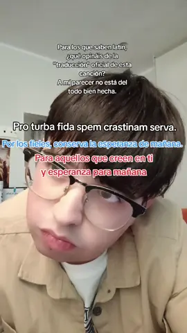 Solo he traducido esta parte por ahora, aunque con vistazo general puedo saber que el resto de la traducción oficial no es del todo correcta. Recurre muchas veces a la situación de la canción como traducir 