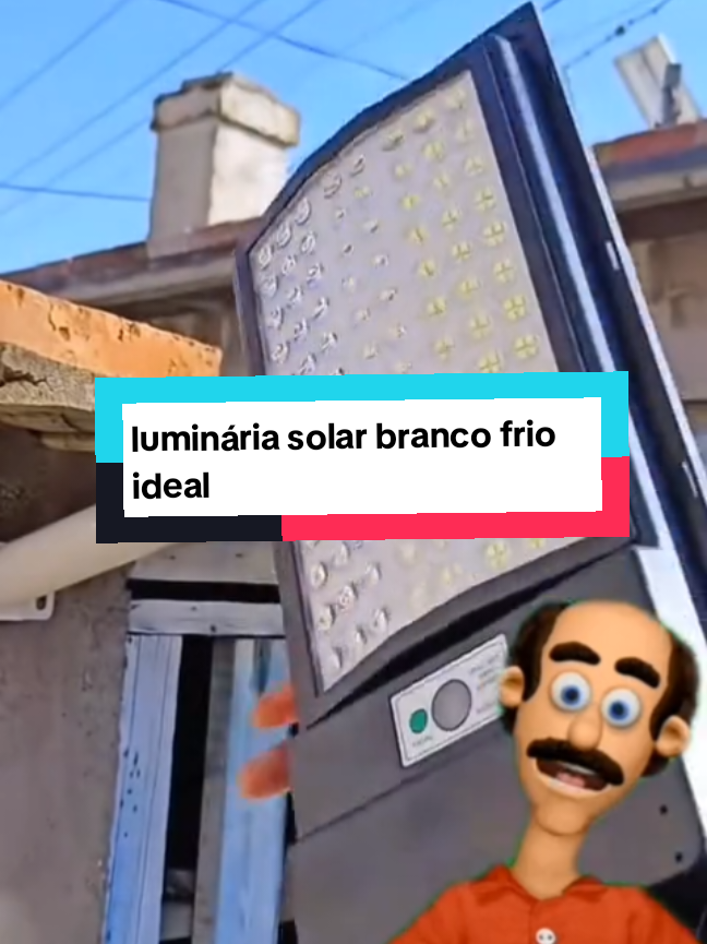luminária solar branco frio ideal #smartlighting #outdoorlamp #solarlights #outdoorlighting #outdoorlights 