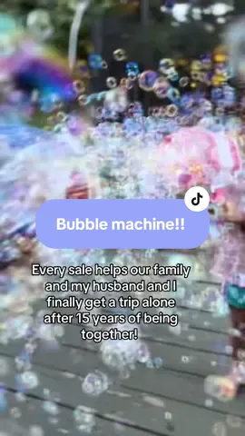We appreciate your support!!! #bubblemachine #tiktokshop #tiktokmademebuyit #supportingfamily 