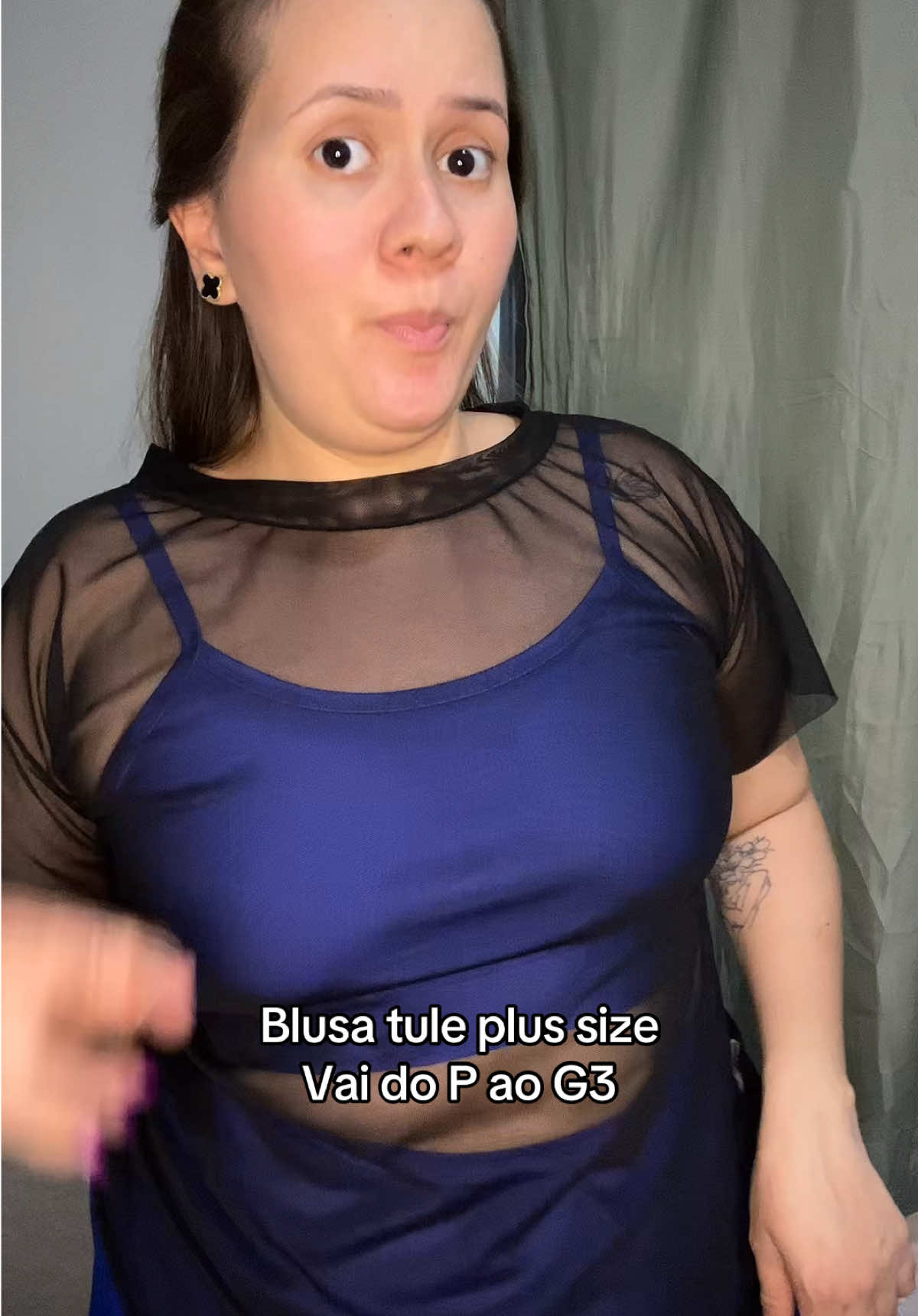 Blusa tule plus size para compor seu look de academia 🤌 #tiktokshop #plussizefashion #plussizetiktok #academia #Fitness 