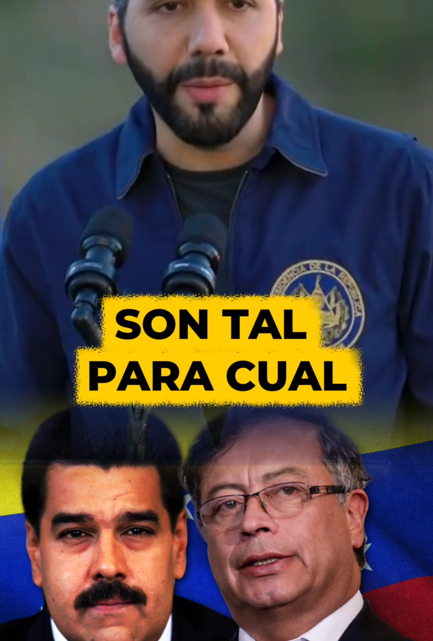 Advertencia: Contenido Generado con IA. Nayib Bukele dice anhelar llevar a  su carcel a Petro y a Maduro!