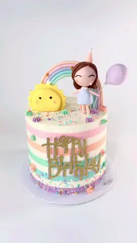 The sweetest birthday cake #homebaker #CakeTutorial #cakesfromscratch #CakeDecorating #birthdaycake 