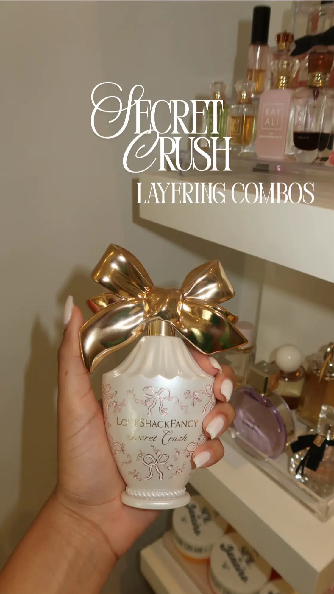 gifted by LoveShackFancy  Secret Crush pero con diferentes moods, cuál es tu vibe? 🥂🫧🧁💌🪞 @LoveShackFancy @sephora #loveshackfancybeauty #vanillaperfume
