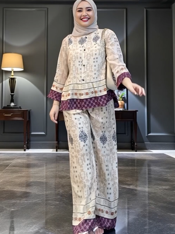 One Set Rayon Rempel-Rafella Set Rayon Wanita Kekinian Motif full kancing dan resleting Celana kulot Baju Atasan Dewasa Remaja Panjang Nyaman Melar Variasi Bawahan Kulot oneset Jumbo Setelan #OnesetWanita  #FashionWanita  #OOTDIndonesia  #BajuKekinian  #SetelanWanita 