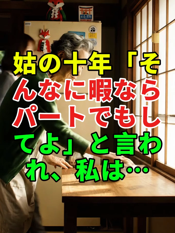 姑の十年——「そんなに暇ならパートでもしてよ」と言われ、私は…#ドラマ#実話 #実話ストーリー#人生#shorts
