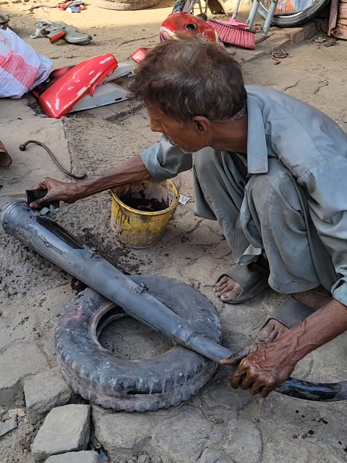Bike Silencer Restoration Rusty to Shine #fyp #viral #foryou #restoration 