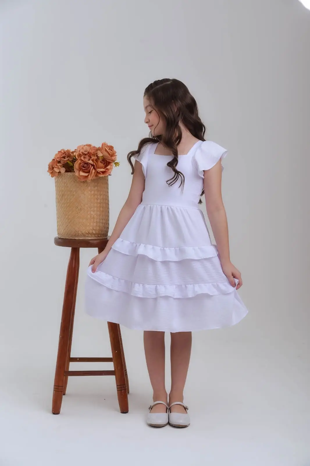 Vestido branco forrado  #tik_tok #viralizar #vestidoinfantil #lojainfantil #modafeminina 