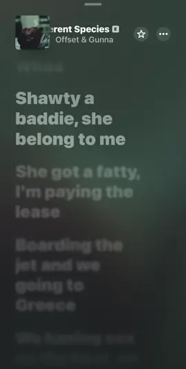 Hey 👋 music lovers  Different species/ Offset ft Gunna (lyrics) Comment for song requests  #fyp #trending 