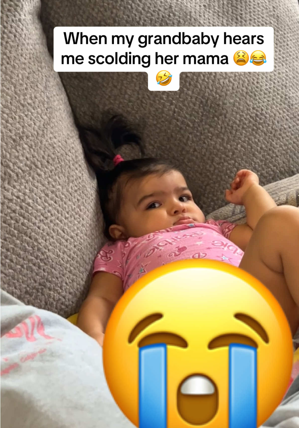 She said Not tahhhday Grammy 🫣😁 #iflookscouldkill 😅😆 #grandbaby #sideeye #attitude #shegetitfromhermama 