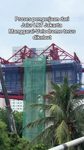LRT Jakarta fase Velodrome-Manggarai masih dibangun dan terus dikebut. #lrtjakarta #lrt #infrastruktur #transportasi #kereta 