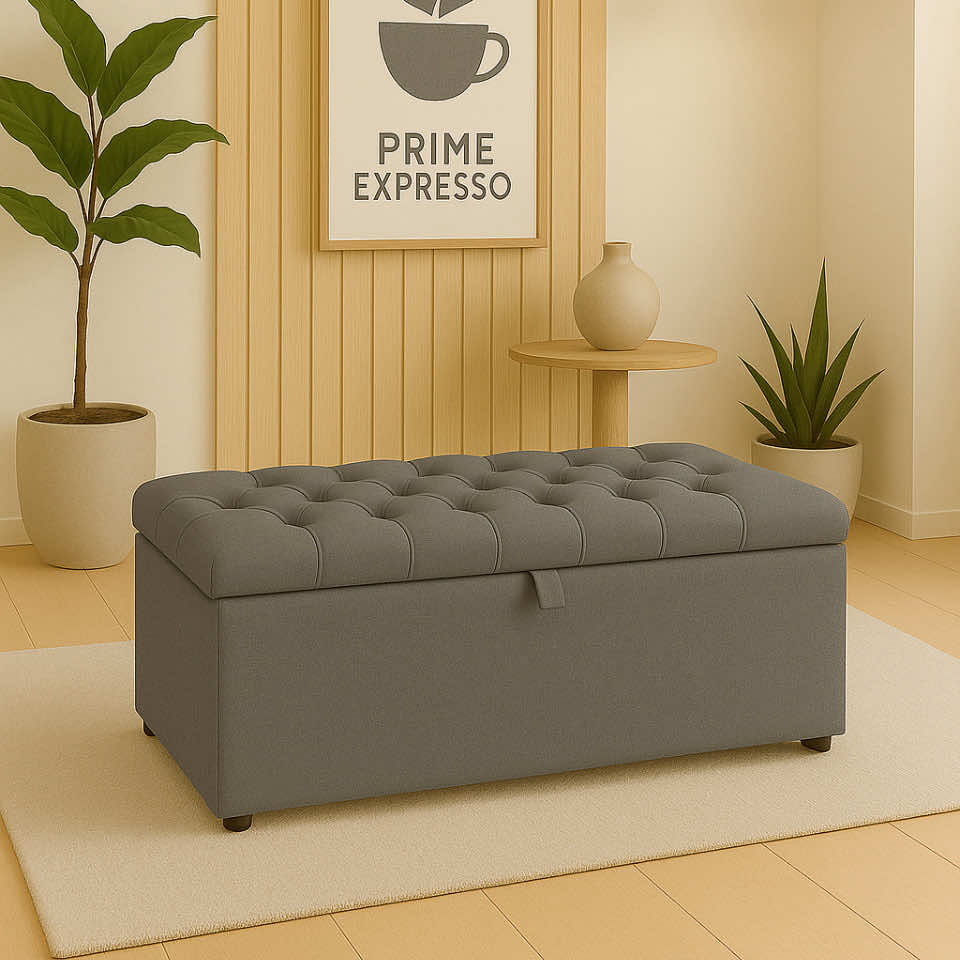 🛋️✨ Puff Baú 90cm em Suede Capitonê: organiza, decora e dá um charme especial ao seu quarto! 💖 Link: https://s.shopee.com.br/LeG4yZtPT  #puff #sala #sofa #casa #brinquedos 