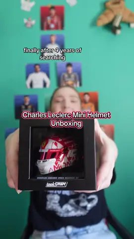 Just a girl and her love for novelty sized items 😮‍💨 The Charles Mini Helmet is my dream come true #f1 #charlesleclerc #ferrari #minihelmet #formula1 