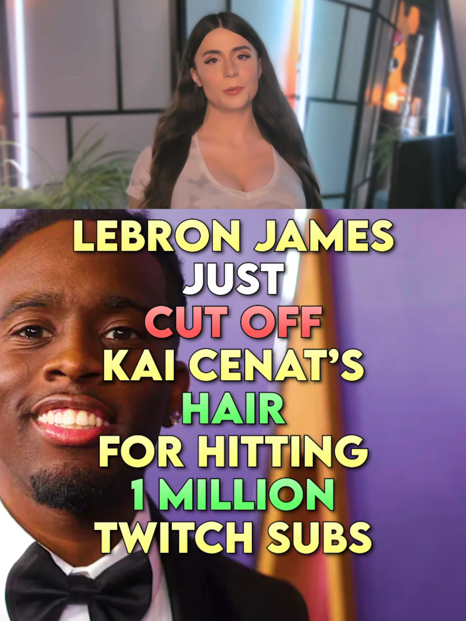 Lebron James Just Cut Off the Streamer Kai Cenat's Hair For Hitting 1 Million Twitch Subs for Beating the World Record During His Mafiathon 3 Subathon @kai_cenat #KaiCenatClips #LebronJames #Twitch #Streamer #Gamer #ZEFF