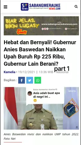Membalas @domier15 sederet kebijakan,prestasi,karya dan penghargaan @Anies Rasyid Baswedan tapi lu masih bertanya apa yg udah anies lakuin untuk indonesia?mata hati lu ketutup kebencian sih 