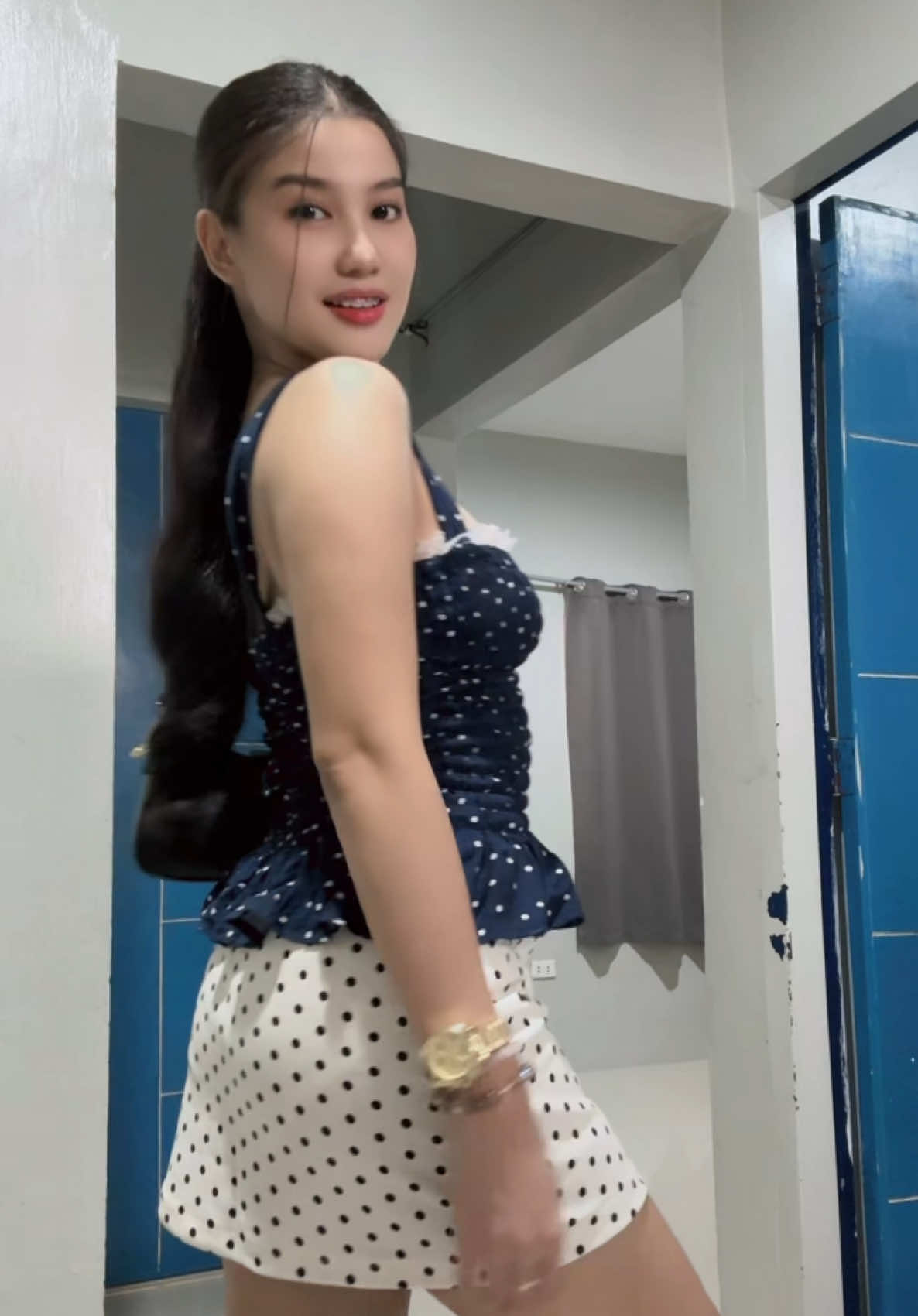 Super comfy soft linen smocked top with the cutest polka dots.🫧 #NAKDFashion #NAKDTop #PolkaDotTop #outfitideas #classystyle @nakdclothingph 