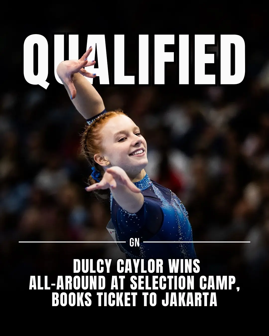 Dulcy Caylor wins the all-around and books her ticket to Jakarta! WOW! @Dulcy Caylor 