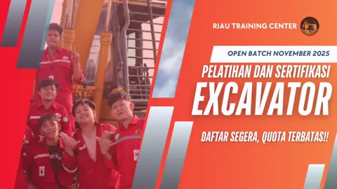 #lpkriautrainingcenter #riautrainingcenter #alatberat #pelatihanexcavator 
