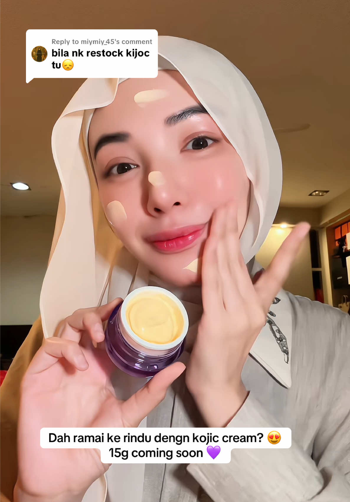 Replying to @miymiy_45 Sabar tau sayang tak lama dah. bulan 10 ni bakal restock yg 15g 😍😍😍#uforaskincare #ufora #kojiccream 